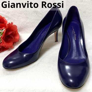 Brand new Gianvito Rossi high-heel pumps in navy … - image 1