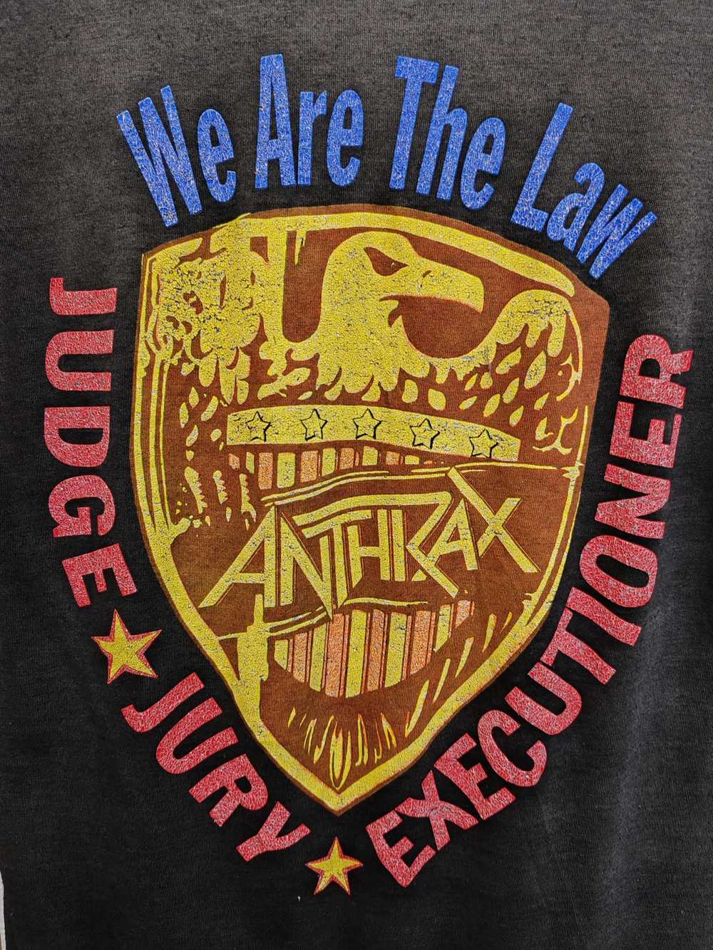 Rock Band × Vintage VTG ANTHRAX JUDGE DRED T Shir… - image 8