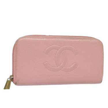 Chanel CHANEL COCO Mark Long Wallet Caviar Skin P… - image 1