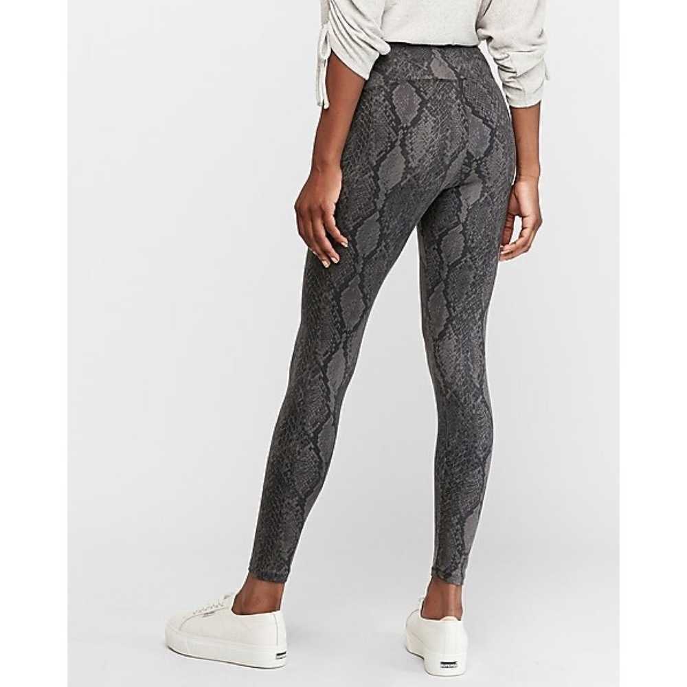 Express Express Snakeskin Leggings High Rise Small - image 3