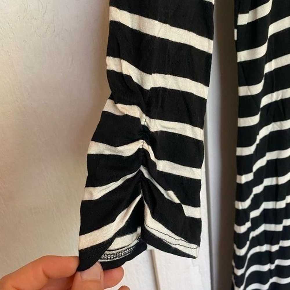 Agb Womens Black White Striped Fit and flare dress - image 2