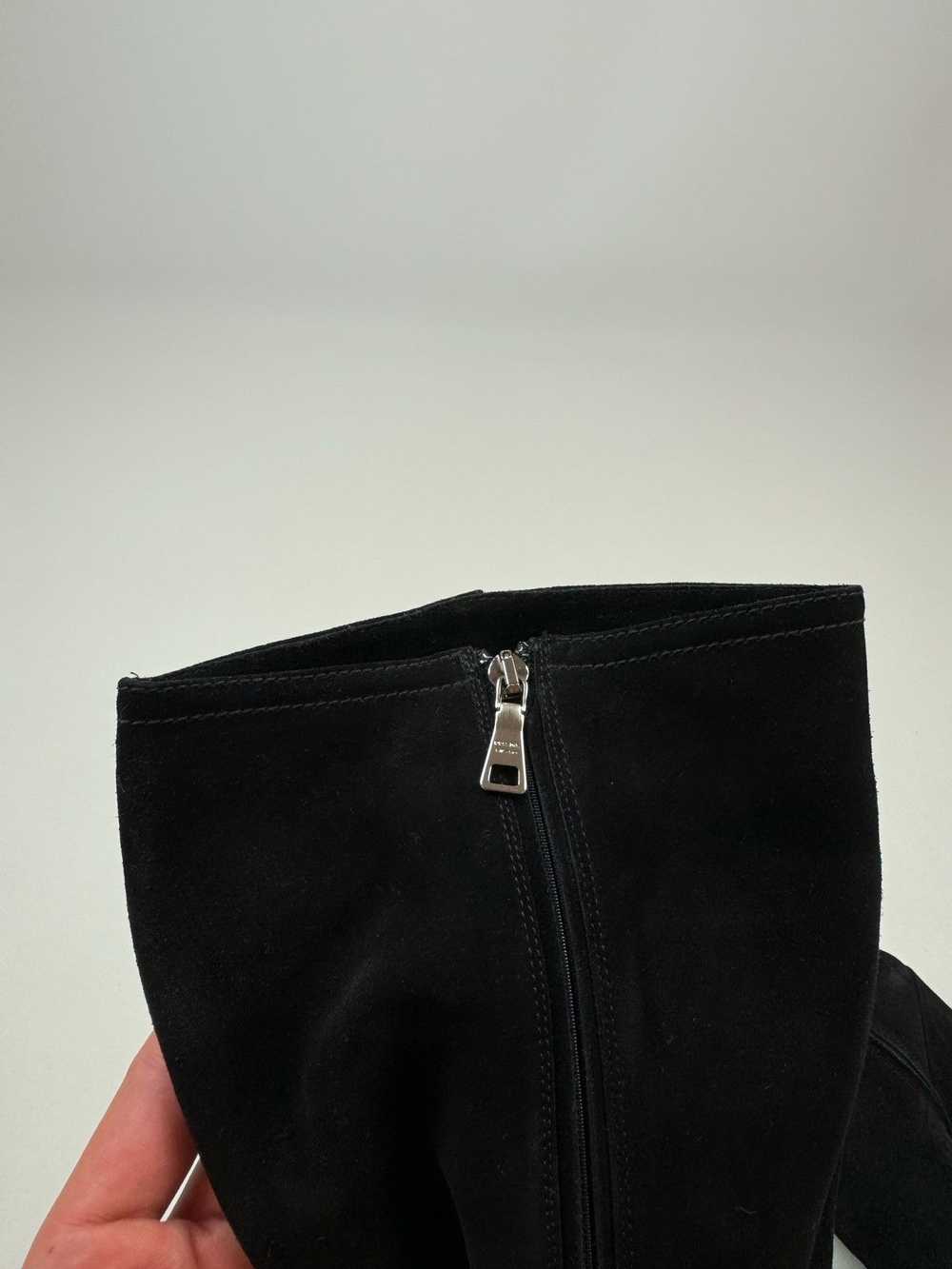 Luxury × Prada Prada Milano Suede Black Knee Leng… - image 10