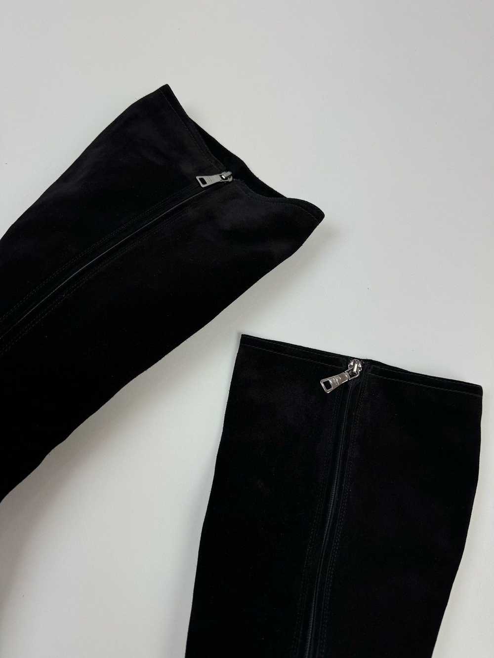 Luxury × Prada Prada Milano Suede Black Knee Leng… - image 9