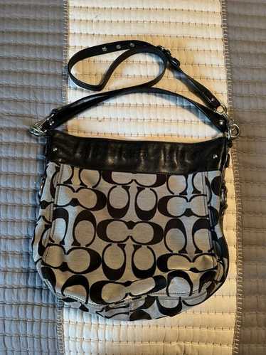 バッグ Vintage Coach Signature Accessory Pouch Coach handbag signature accessory pouch brown canvas leather