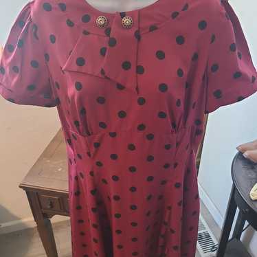 Hell Bunny Vixen Red Polka Dot Dress