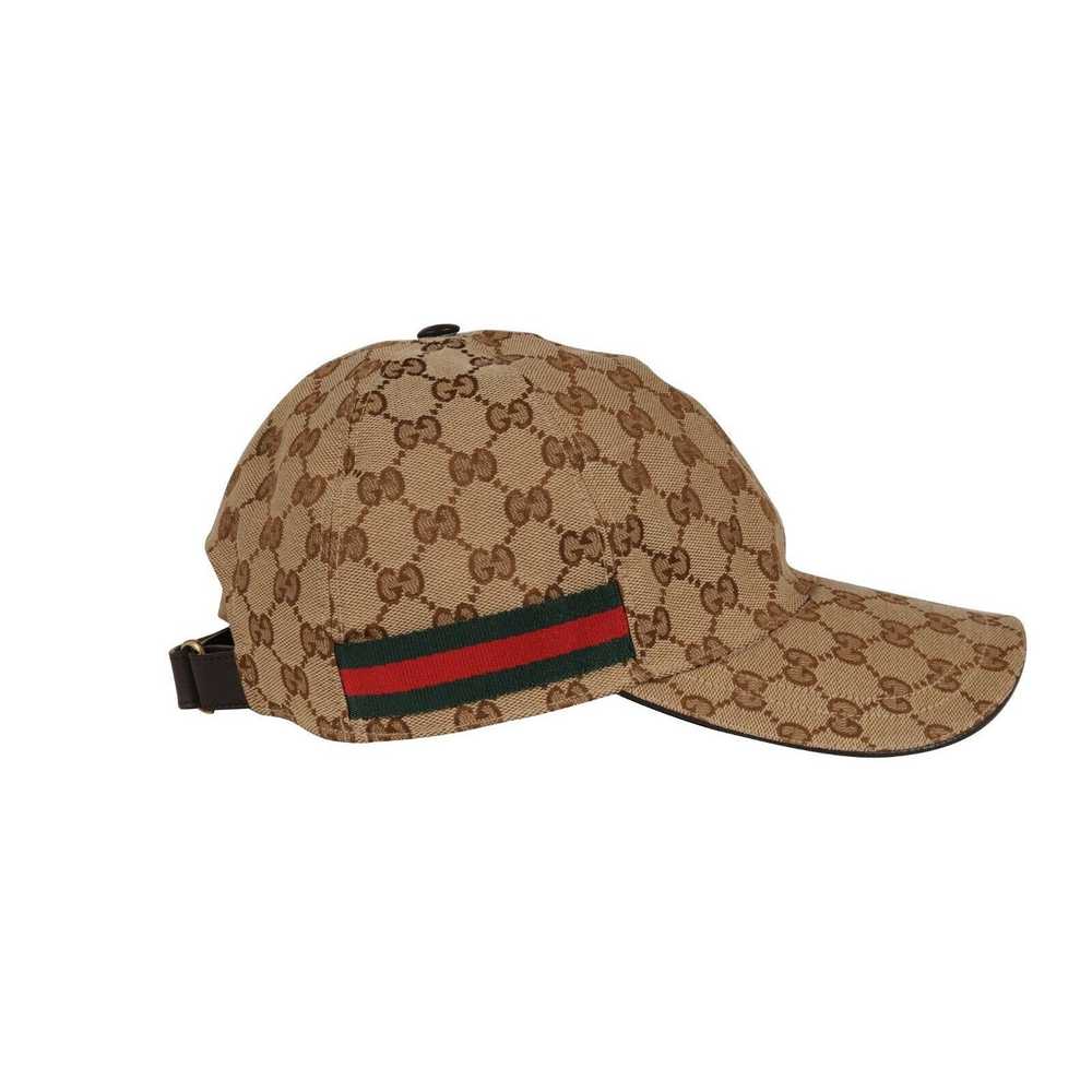 Gucci GG Logo Baseball Hat Beige Tag Web Stripe L… - image 2