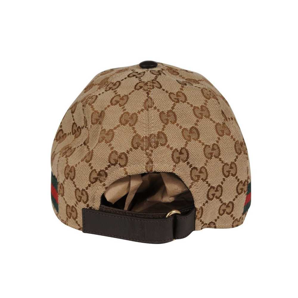 Gucci GG Logo Baseball Hat Beige Tag Web Stripe L… - image 4