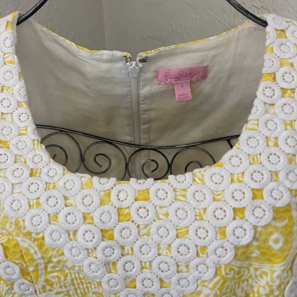 Lilly Pulitzer sunshine faces dress EUC size 4 - image 3