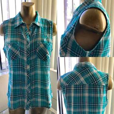 Denver Hayes VINTAGE 80s Plaid WESTERN Style SLEEV