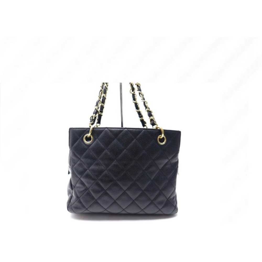 Chanel Petite Shopping Tote leather handbag - image 8