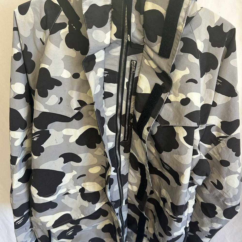 Bape Bape Early 2000s Grey Camo Snowboard Jacket - image 3