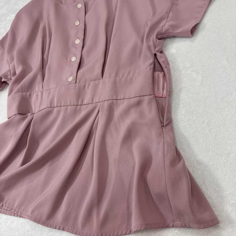 2449 Medum blouse short-sleeved pink tunic T-shir… - image 10