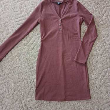 HYFVE HYFVE HYFVE Mauve vneck sweater dress NWOT … - image 1