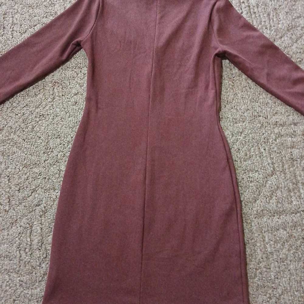 HYFVE HYFVE HYFVE Mauve vneck sweater dress NWOT … - image 8