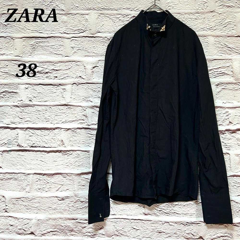 g106 Zara【38】tops shirt with collar, buttons, stu… - image 1