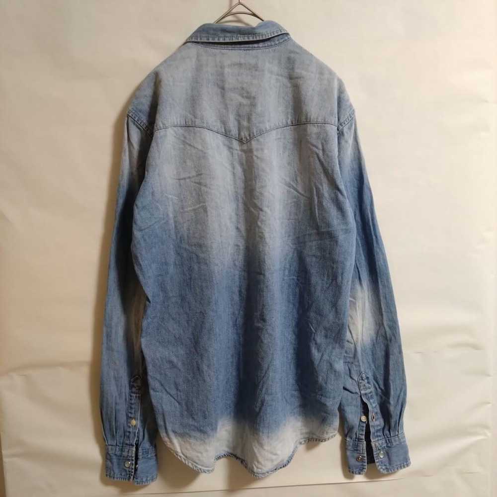 【CIAOPANIC TYPY】Denim Shirt Red Button Fake Leath… - image 7