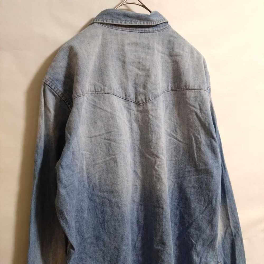 【CIAOPANIC TYPY】Denim Shirt Red Button Fake Leath… - image 8