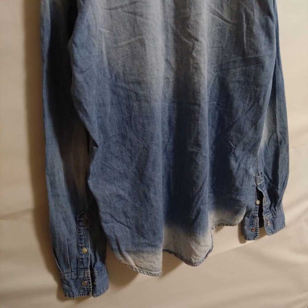 【CIAOPANIC TYPY】Denim Shirt Red Button Fake Leath… - image 9