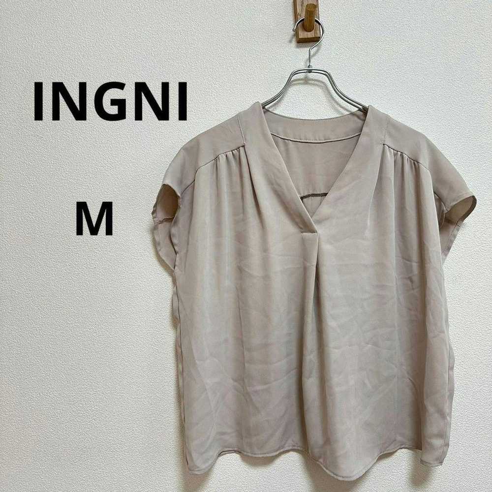 INGNI Ingu blouse short sleeve plain elegant refi… - image 1