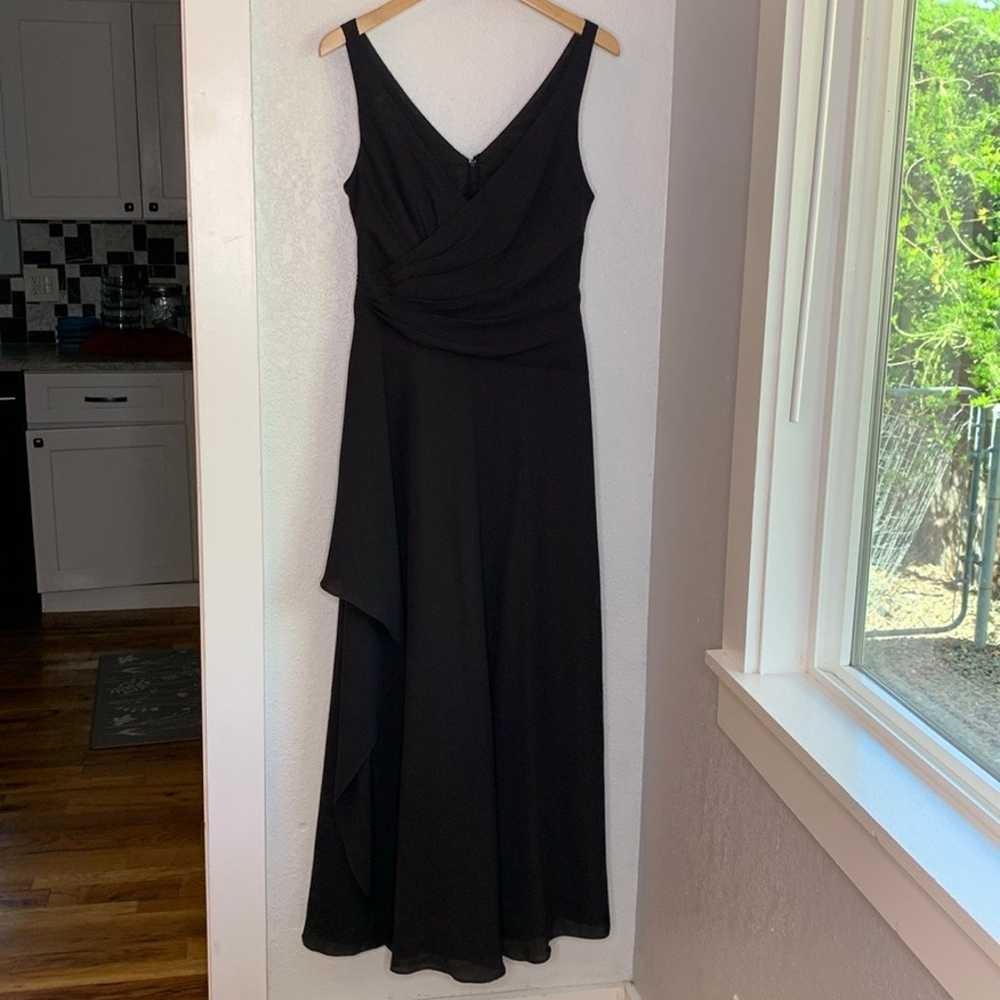 David's Bridal black maxi dress sleeveless lined … - image 1