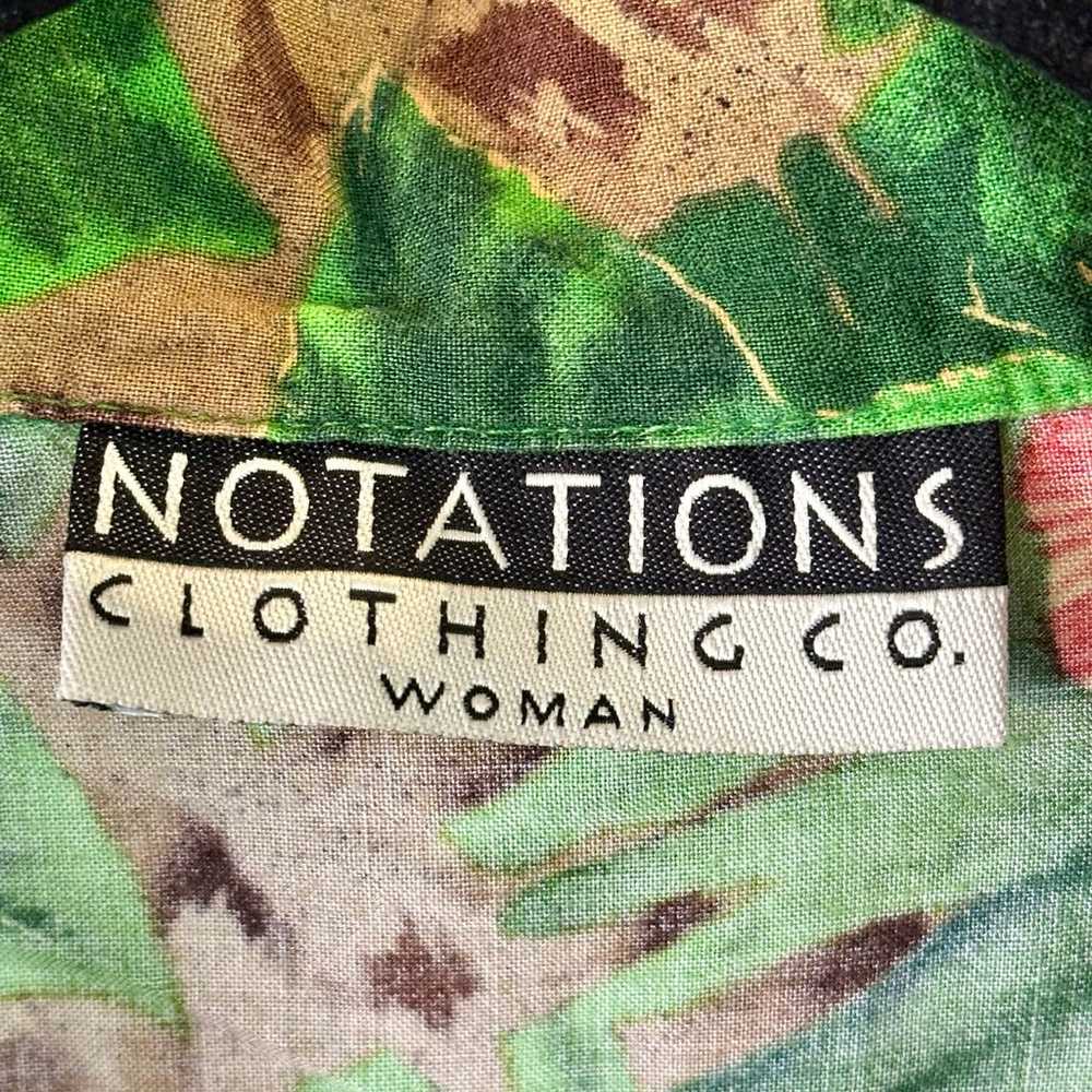 Vintage 90s Notations Animal Print Hawaiian Shirt - image 4