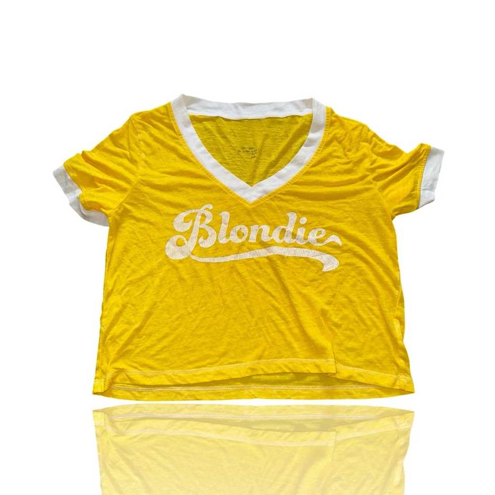 BLONDIE: Vintage Style Concert V-Neck Tee: New Wa… - image 1