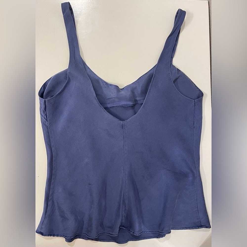 Victoria’s Secret Women’s Vintage Blue Silk Top S… - image 3