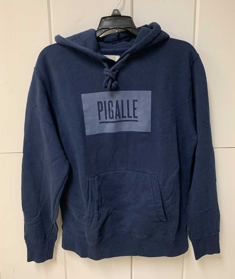 Pigalle Rare Pigalle Paris Box Logo Hoodie Navy P… - image 1