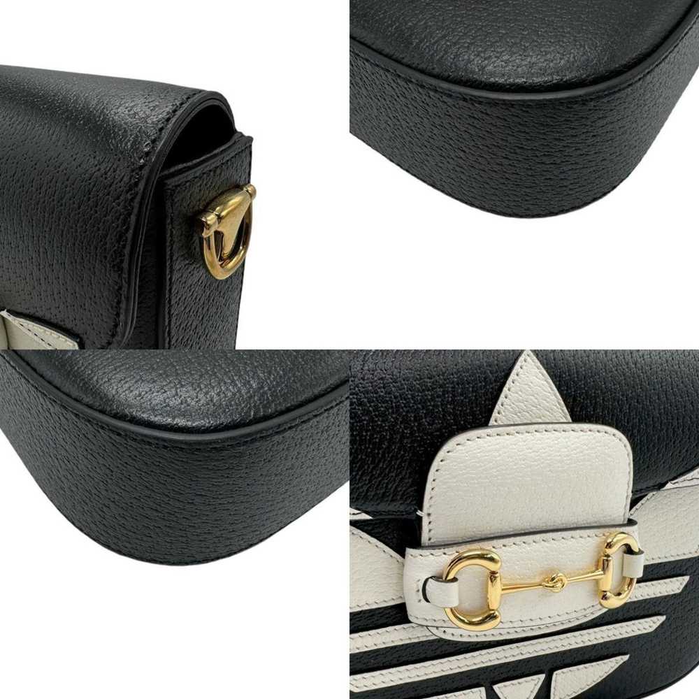 Gucci GUCCI shoulder bag x adidas leather black w… - image 4