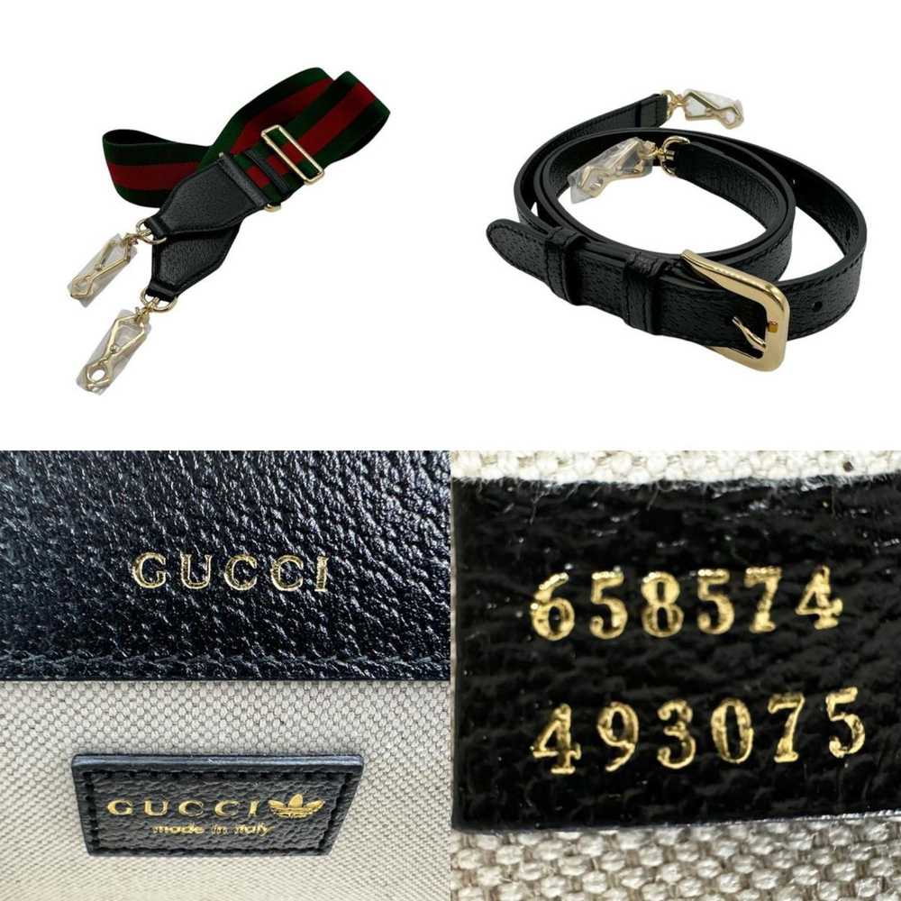 Gucci GUCCI shoulder bag x adidas leather black w… - image 5