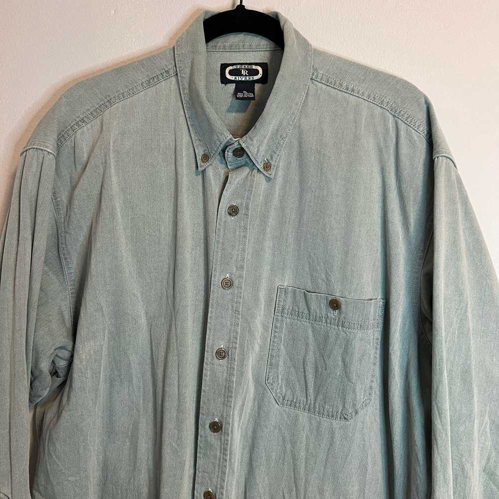 Vintage Vintage Three Rivers Denim Button Down Je… - image 4