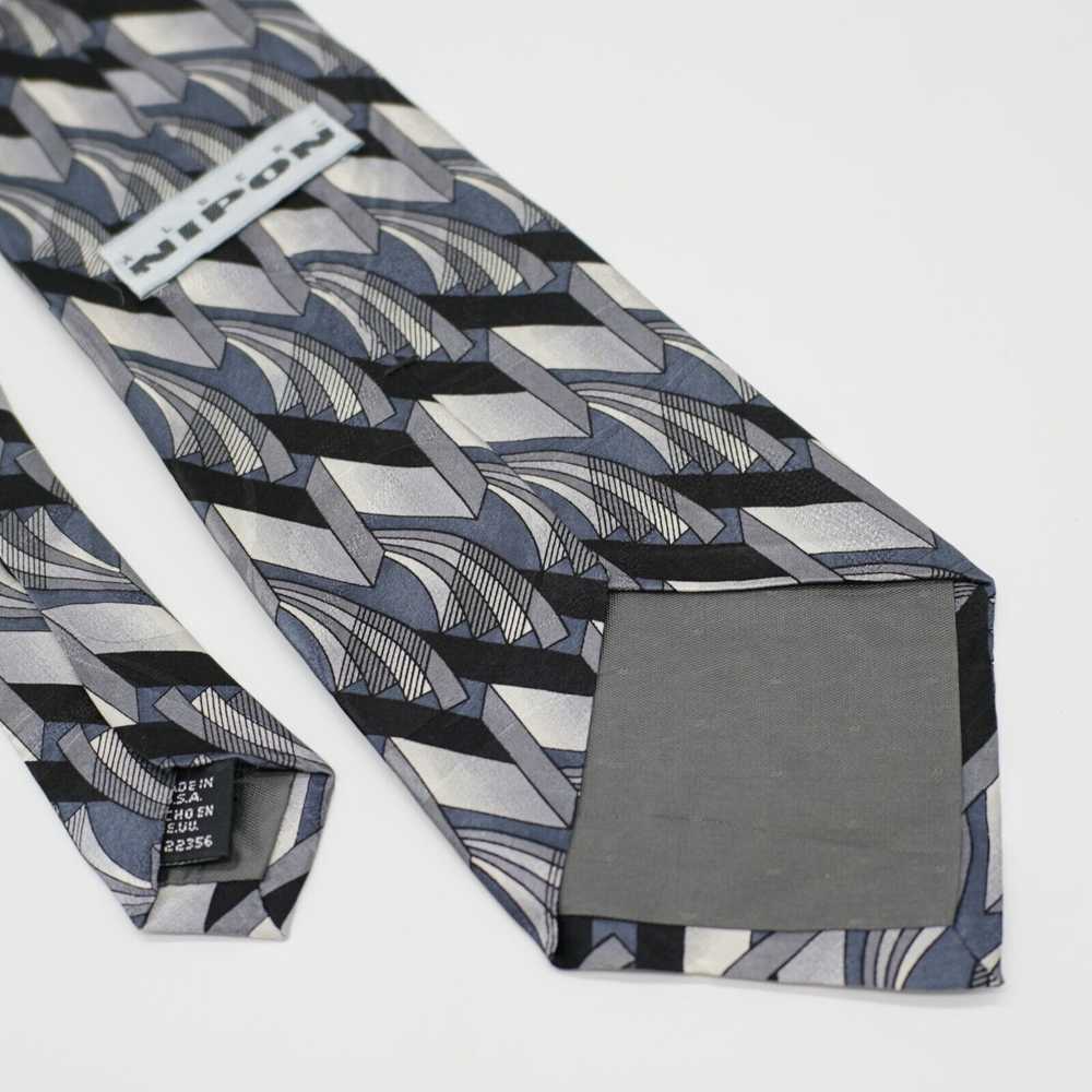 Albert Nipon Albert Nipon Abstract Geometric Silv… - image 6