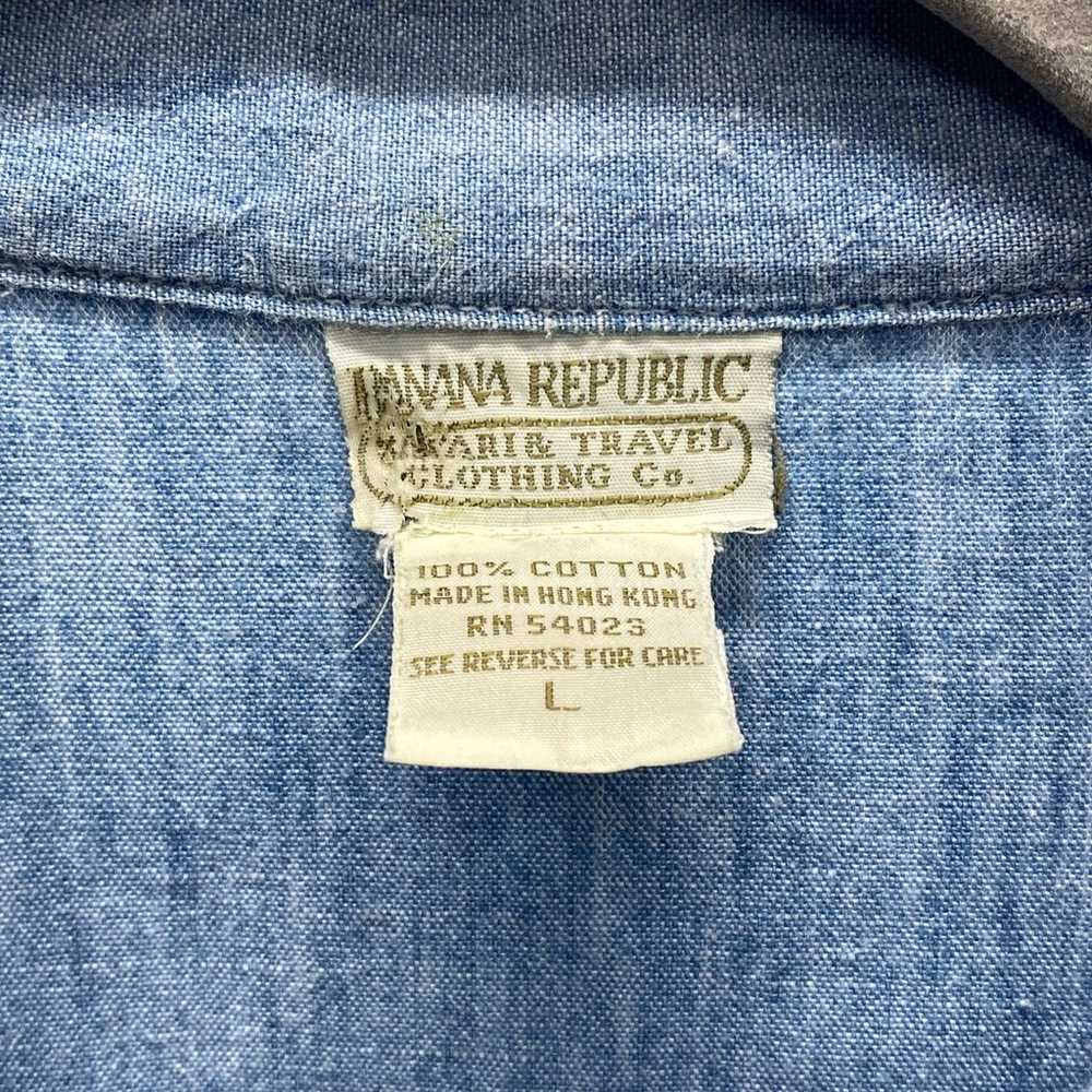 Vtg Banana Republic Safari Women’s L Blue Cotton … - image 3