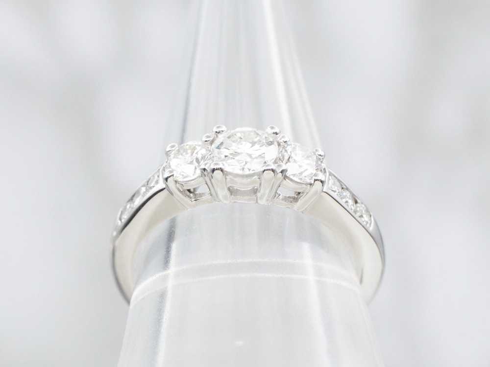 GIA Certified Diamond Engagement Ring with Diamon… - image 3