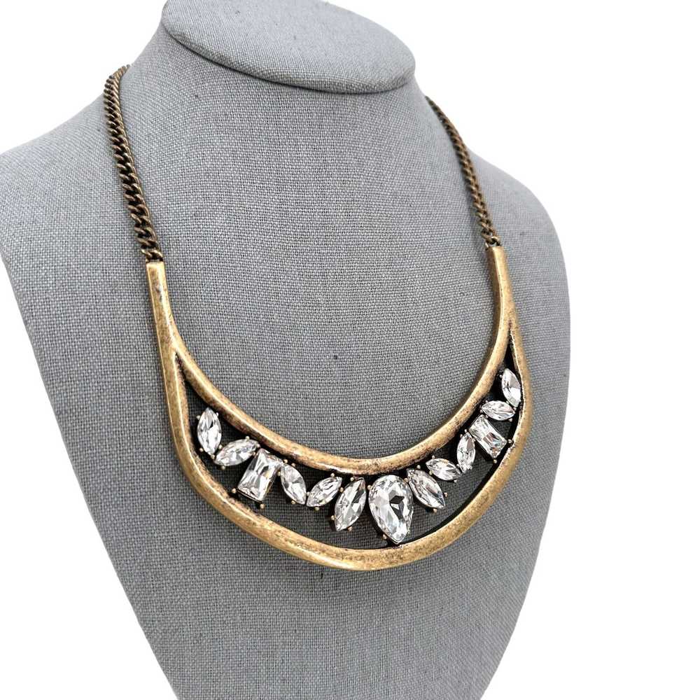 Other Baublebar Statement Necklace Clear Rhinesto… - image 1