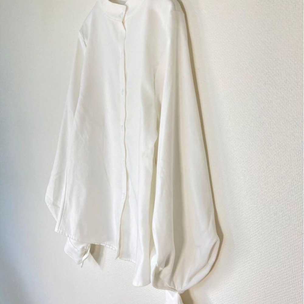 1515【JunoA】White Long Sleeve Shirt Balloon Sleeve… - image 3