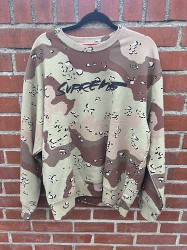 Supreme Supreme script camo crewneck