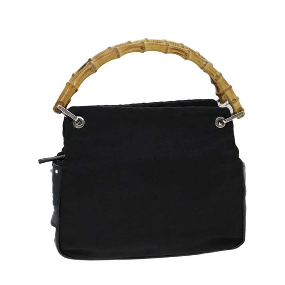 Gucci GUCCI Bamboo Hand Bag Nylon Black 000 1014 … - image 1