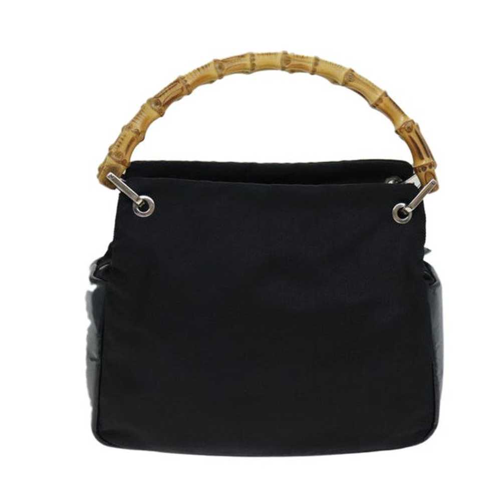 Gucci GUCCI Bamboo Hand Bag Nylon Black 000 1014 … - image 3