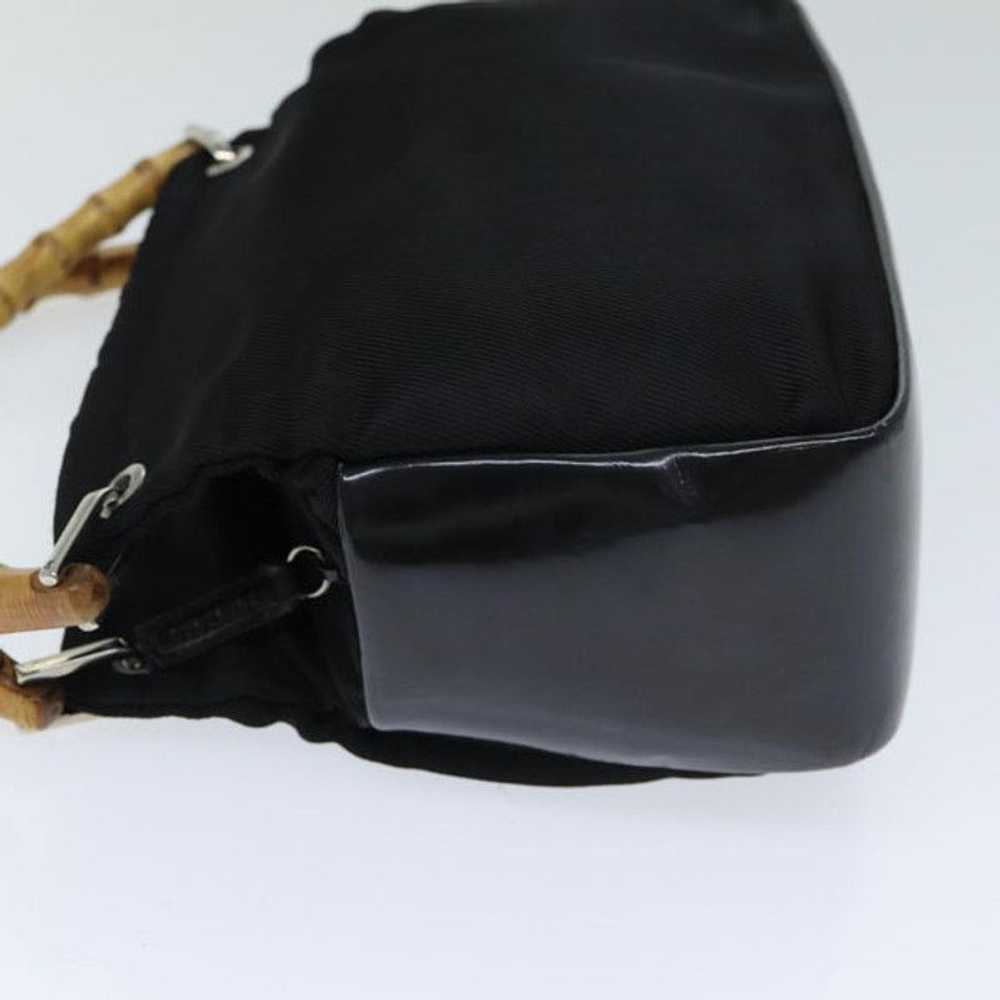 Gucci GUCCI Bamboo Hand Bag Nylon Black 000 1014 … - image 5