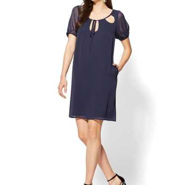 NYC Navy Short Sleeve Cocktail Dress size s