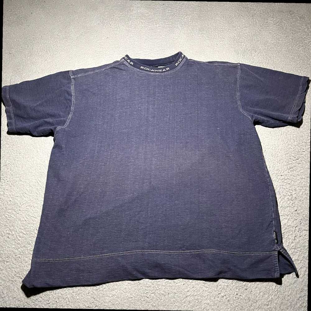 Rocawear Authentic Mens XXL Blue Short Sleeve Hip… - image 1