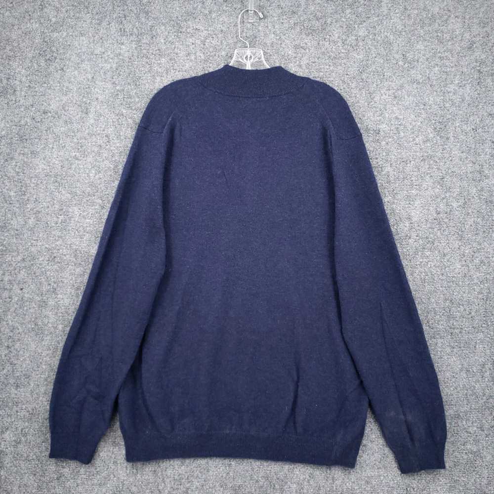 Tasso Elba Blue Cashmere Extra Large Men's XL 1/4… - image 2