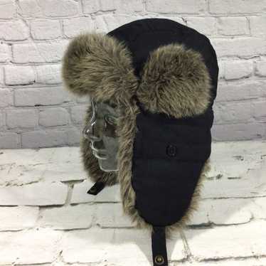 Eddie Bauer Fur Lined Black Ear Flap Winter Trapp… - image 1