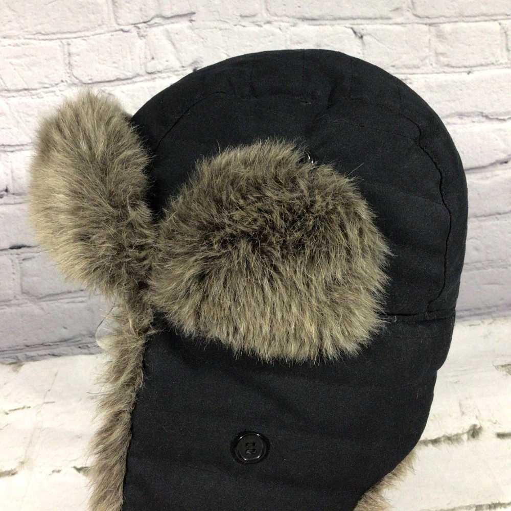 Eddie Bauer Fur Lined Black Ear Flap Winter Trapp… - image 2