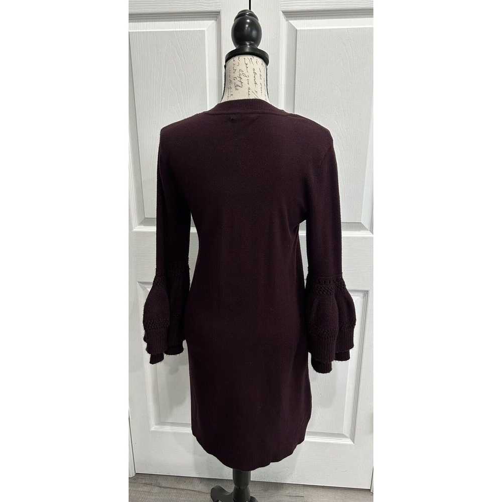 ELIZA J Burgundy Knit Sheath Sweater Dress Long B… - image 6