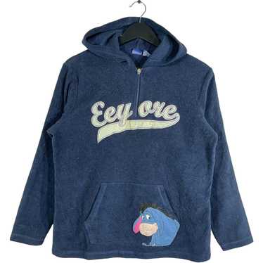 Disney Vintage Disney Eeyore 1/4 Zip Fleece Hoodie - image 1