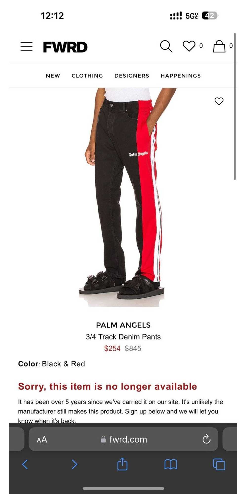 Palm Angels PALM ANGELS - 3/4 Track Denim Pants - image 7