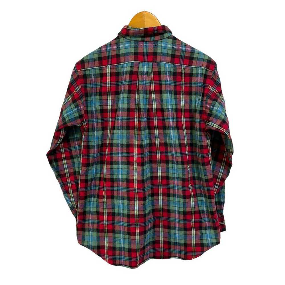 * Ralph Lauren Flannel Shirt from the 80s Red Che… - image 4