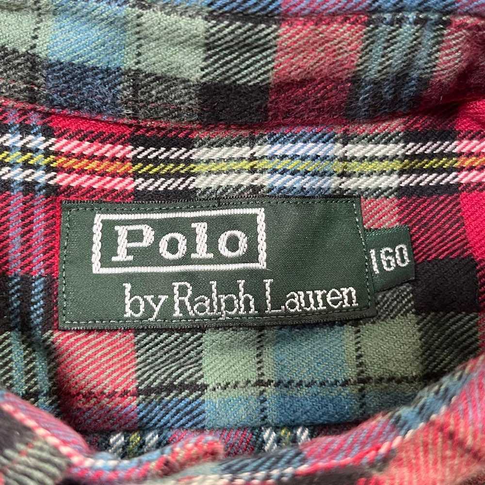 * Ralph Lauren Flannel Shirt from the 80s Red Che… - image 5